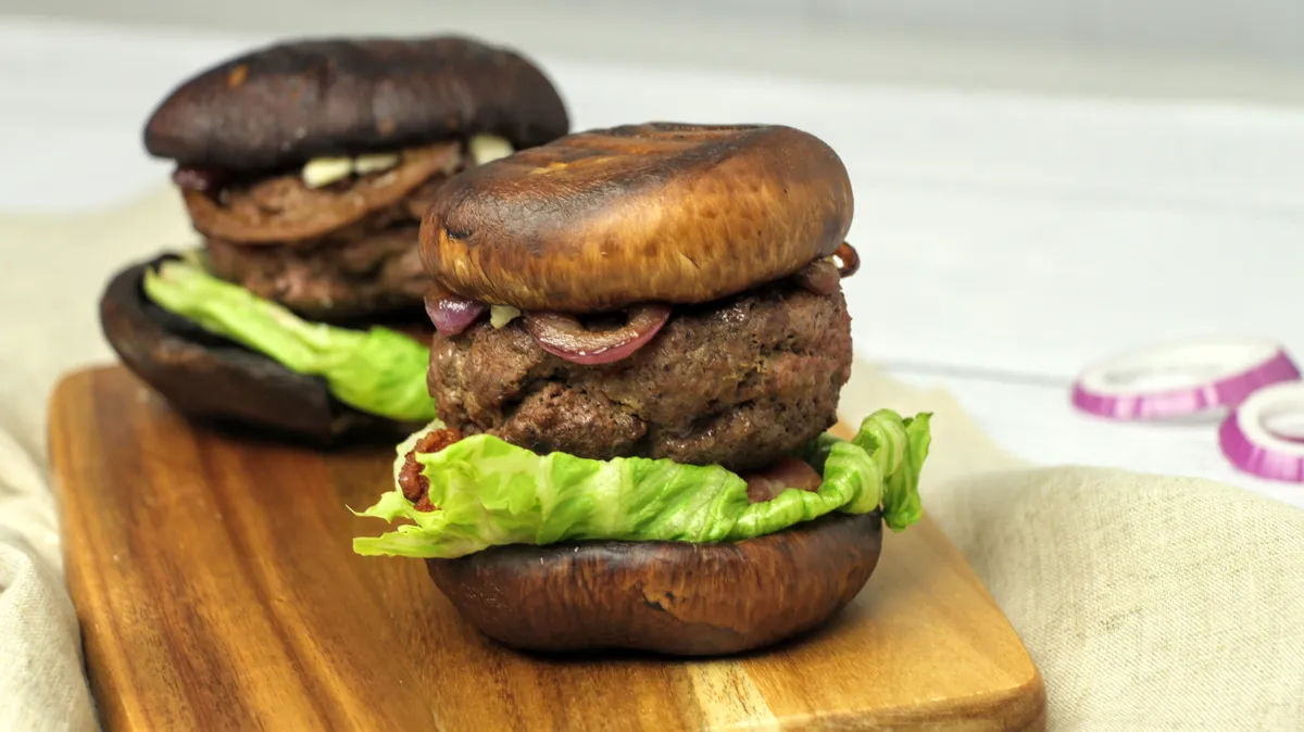 Low Carb Bacon and Blue Cheese Burger