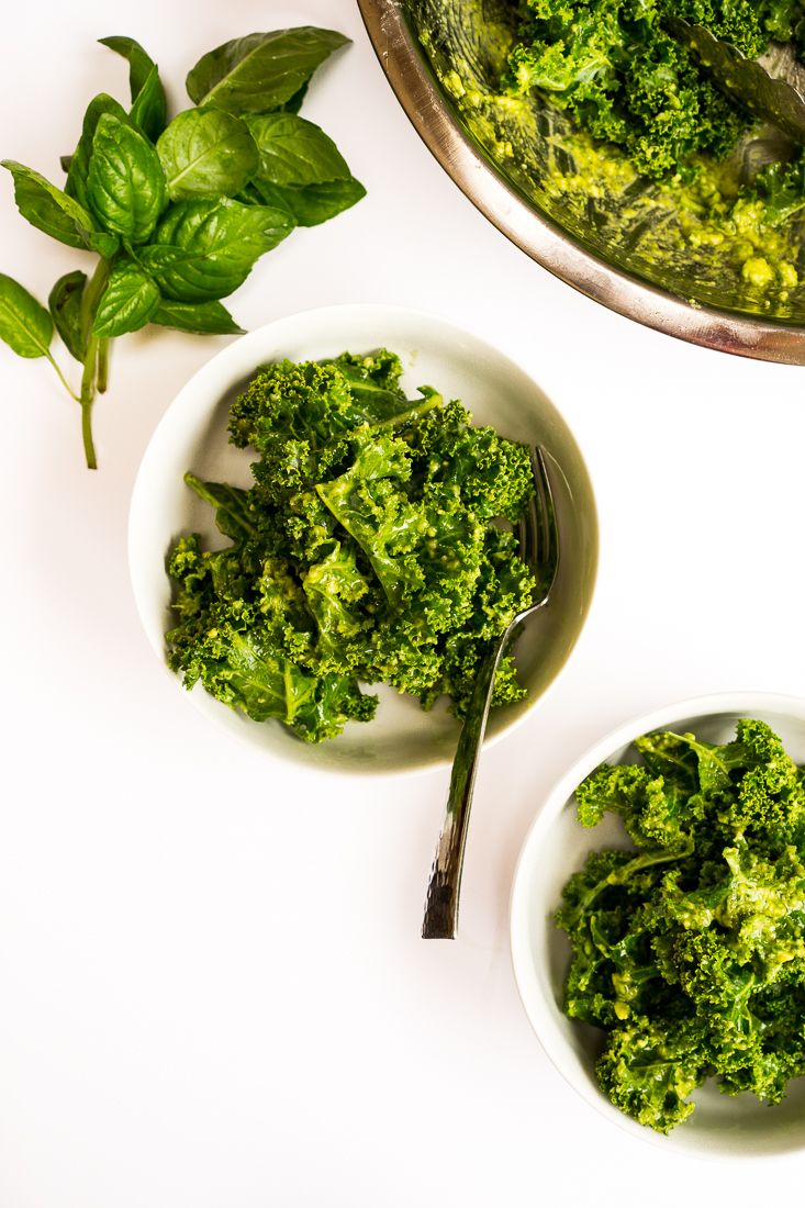 Keto Green Goddess Kale Salad