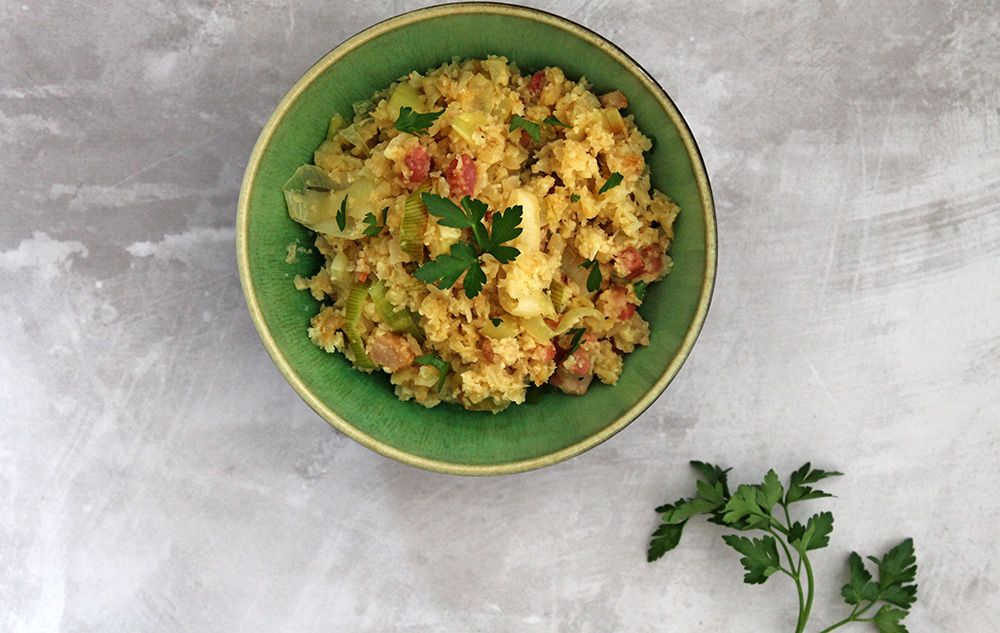 Low Carb Pancetta And Leek Risotto