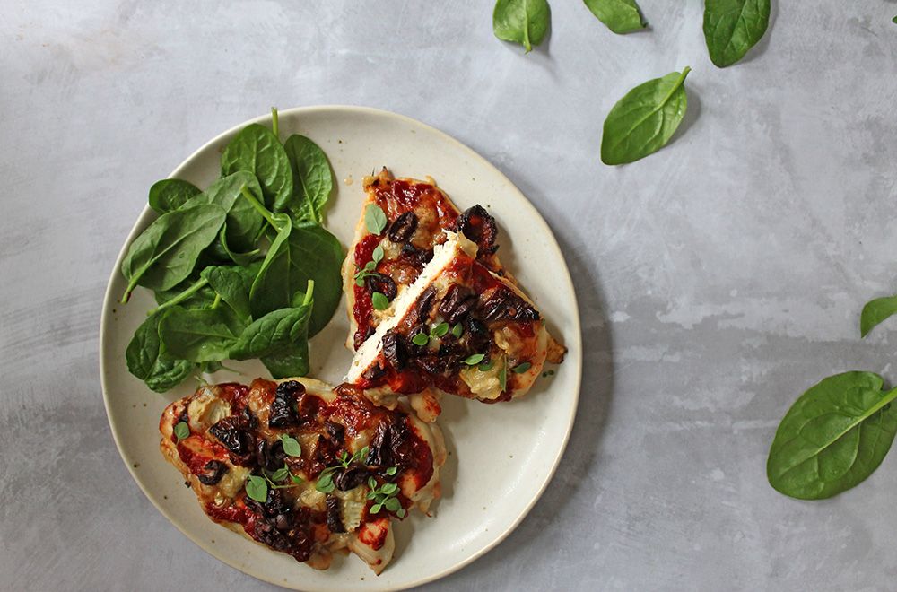 Keto Goats Cheese Pizza Chicken