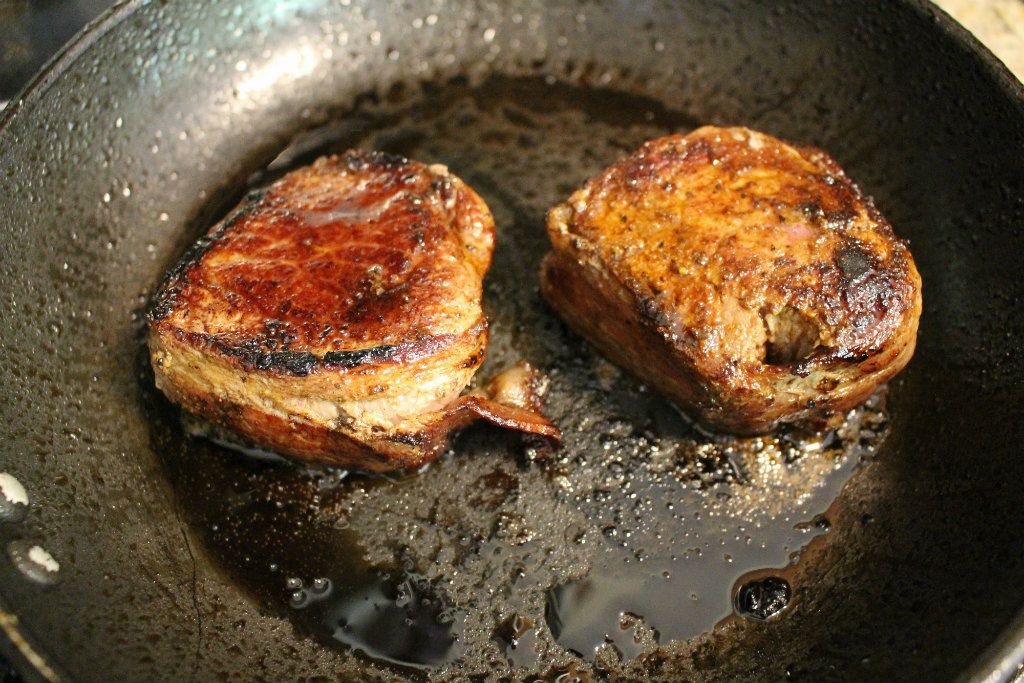 Cast Iron Skillet How To Make Bacon Wrapped Filet Mignon Keto