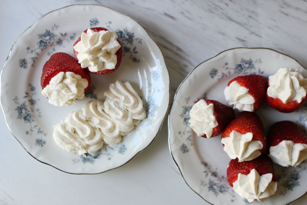 Keto Deviled Strawberries