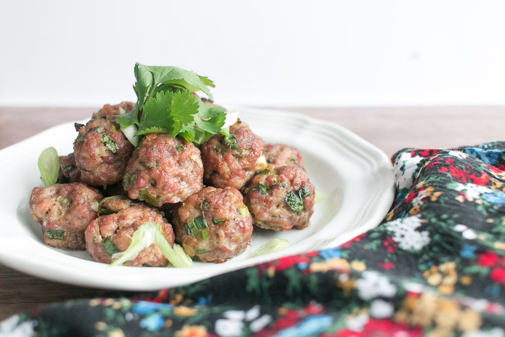 Keto Bahn Mi Meatballs