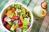 Salad With Lettuce, Avocado, Tomato, And Carrots