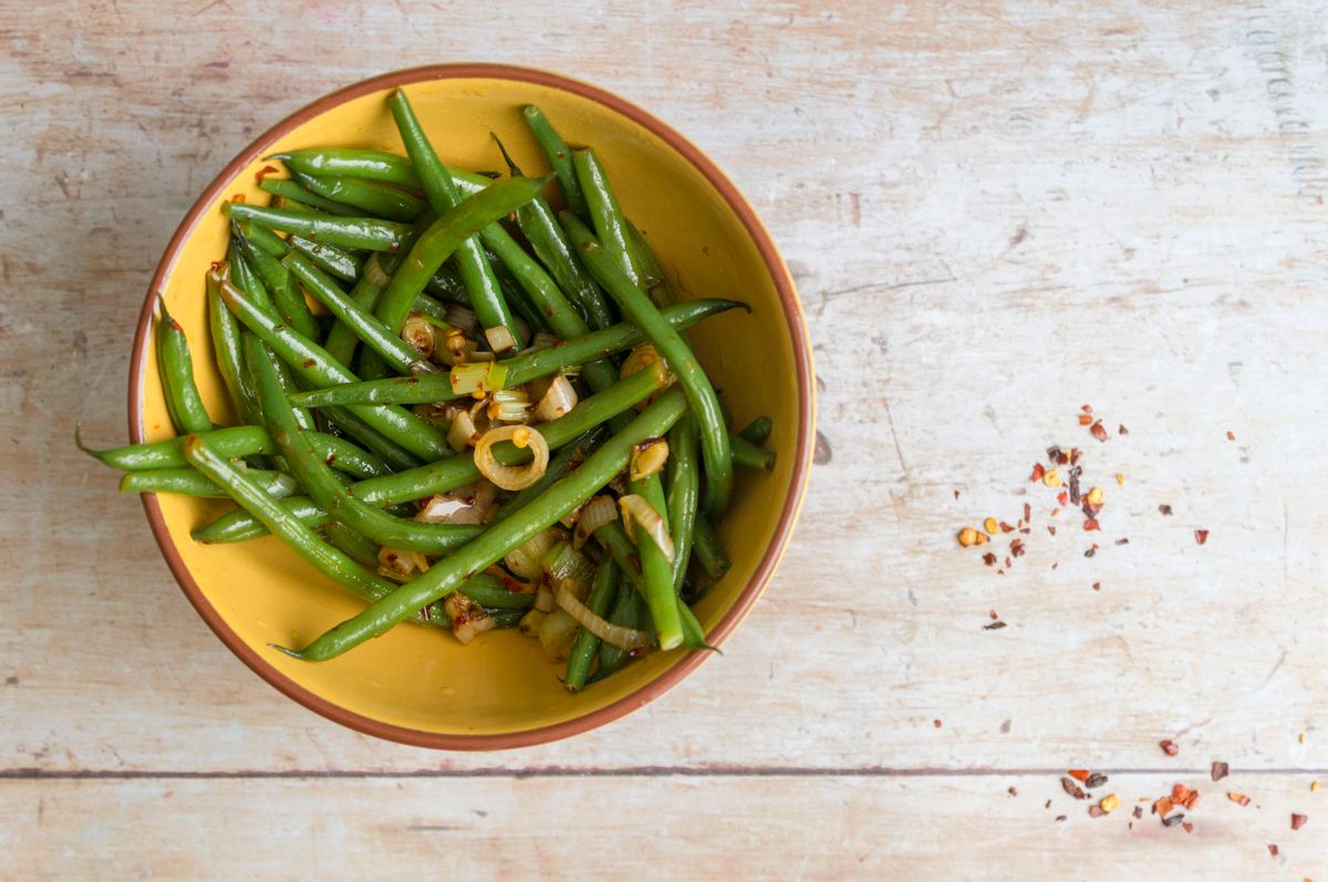 Keto Green Beans and Scallions
