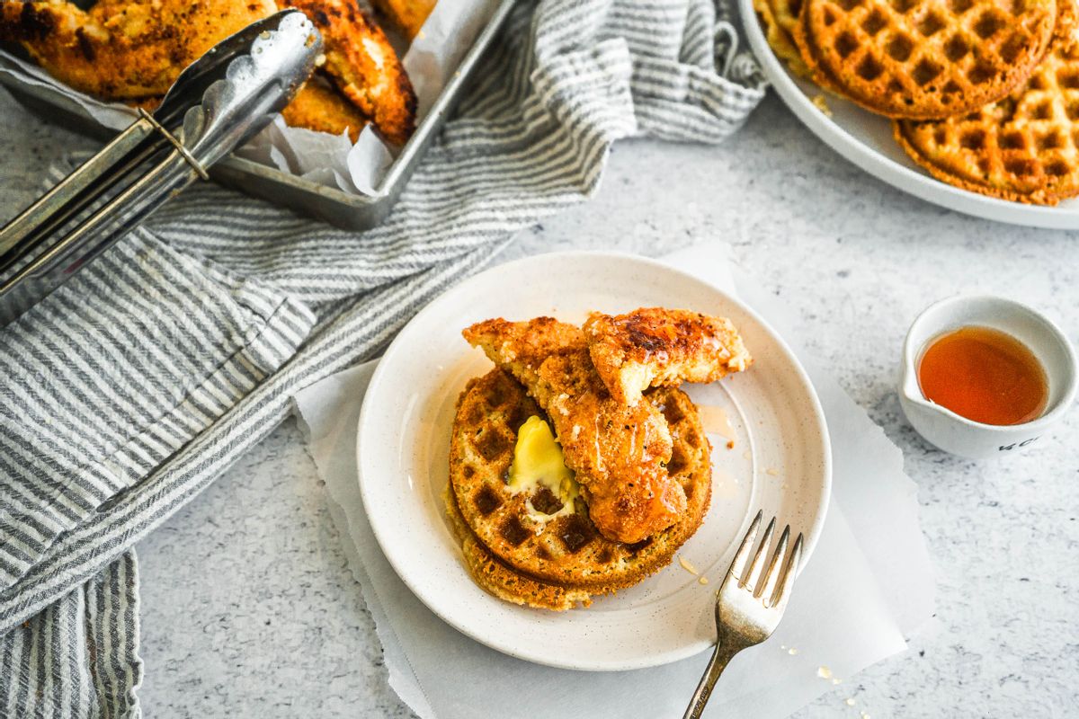 Keto Chicken and Waffles
