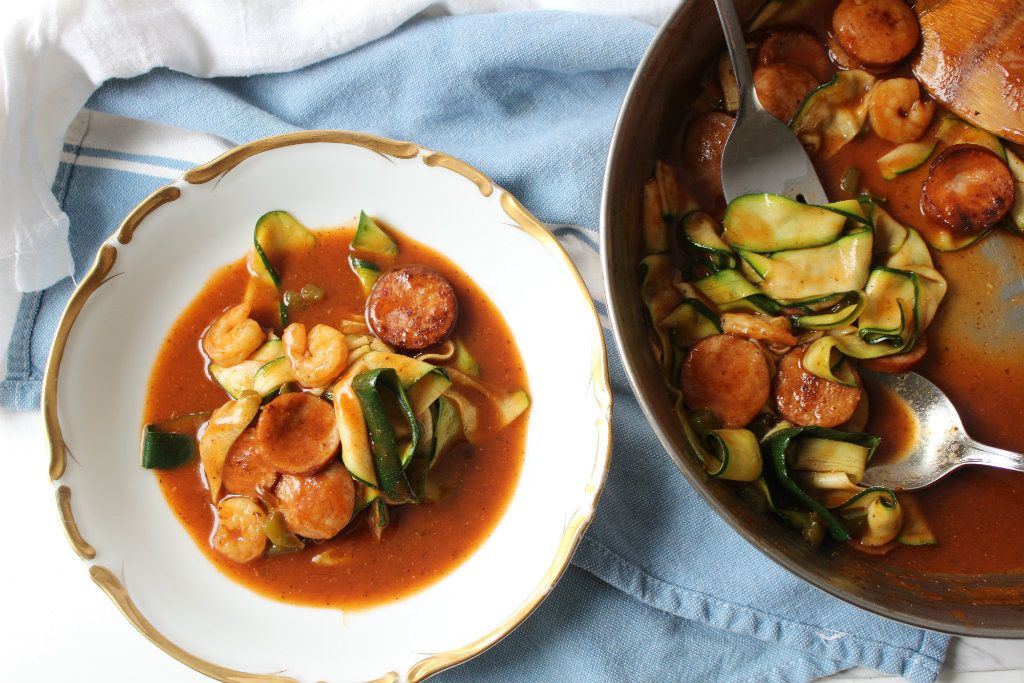 Low Carb Jambalaya Zoodle Pasta