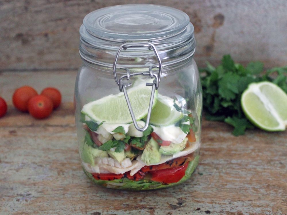 Low Carb Burrito Mason Jar Salad