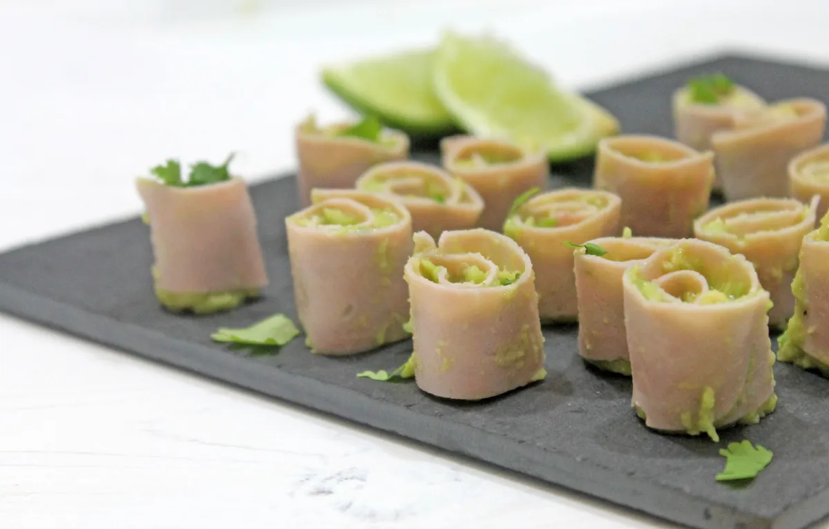 Keto Ham And Avocado Pinwheels