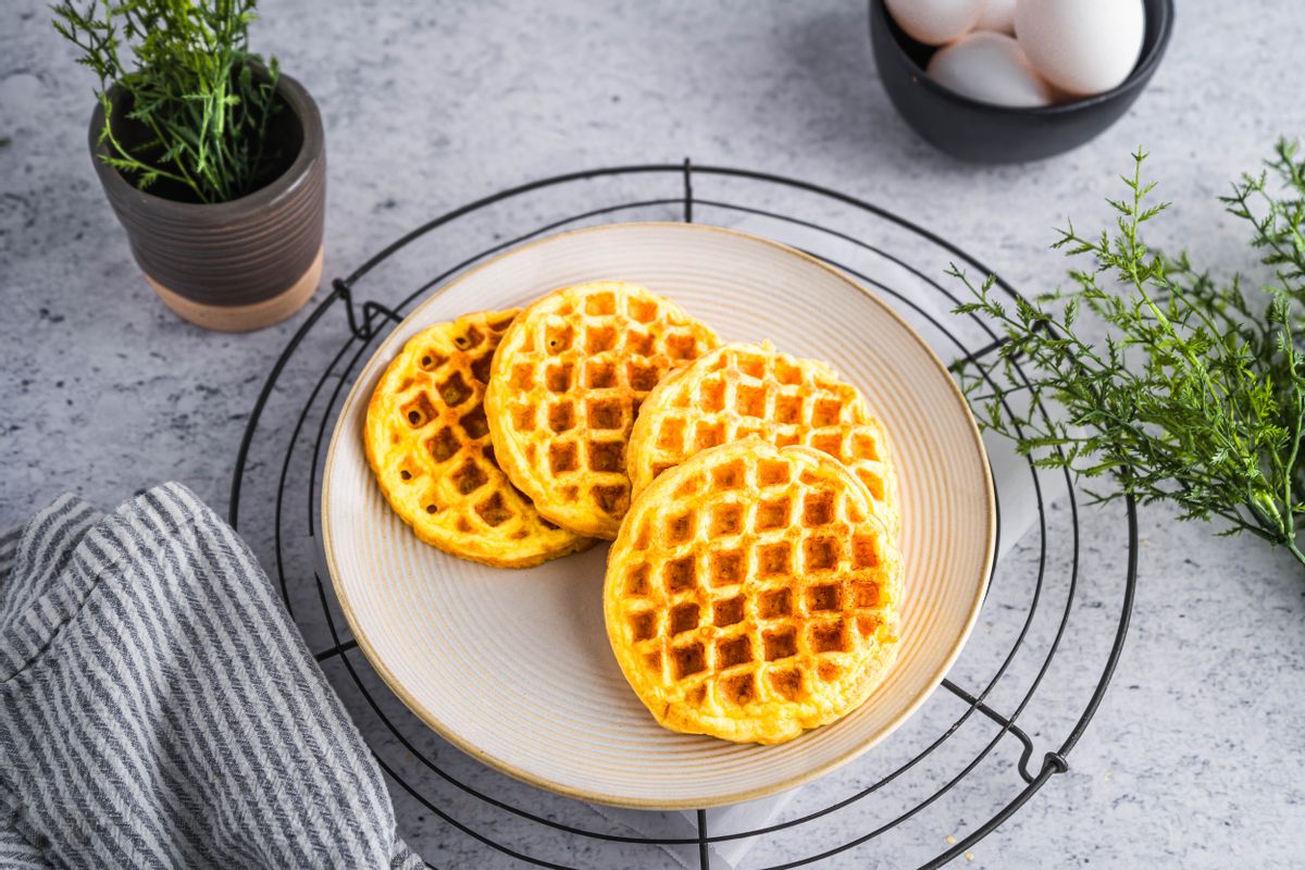 Crispy Cheesy Mini Waffle Maker Eggs (Amazing!!), Recipe