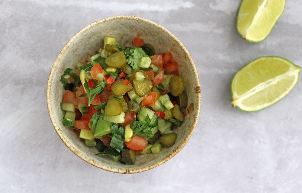 Keto Dill Pickle Salsa