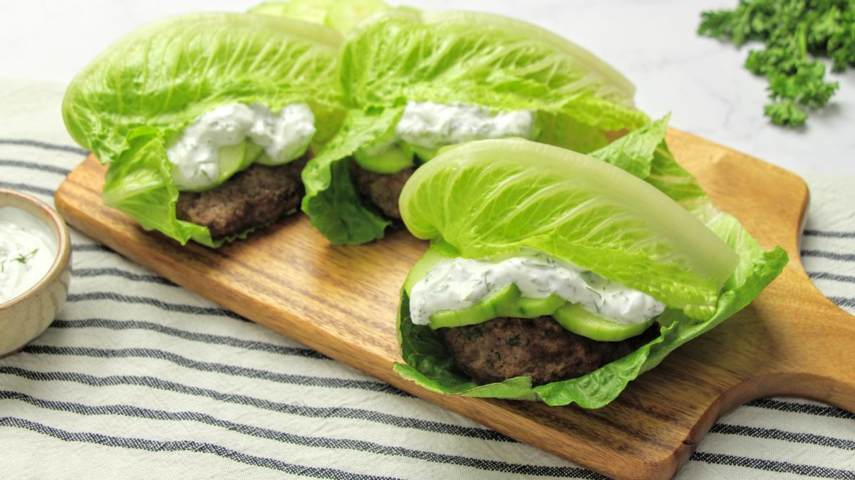 Keto Lettuce Wrapped Lamb Burgers