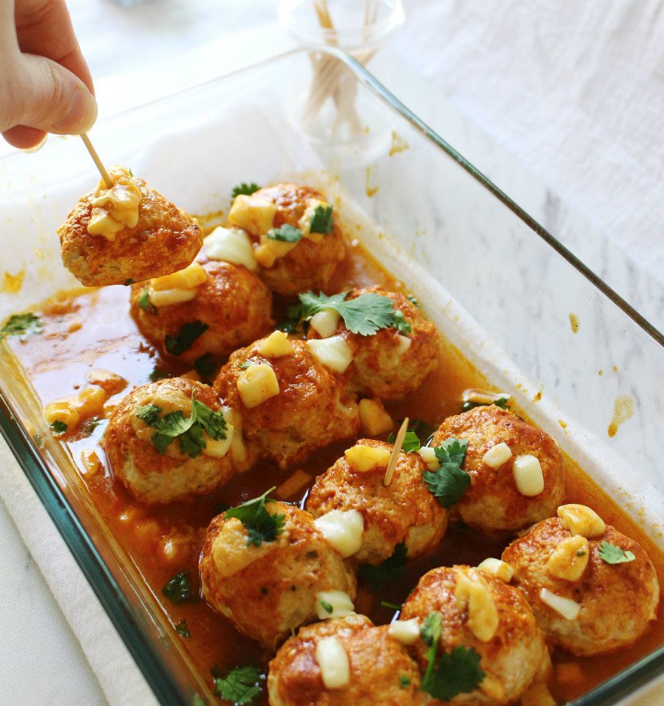 Keto Enchilada Chicken Meatballs