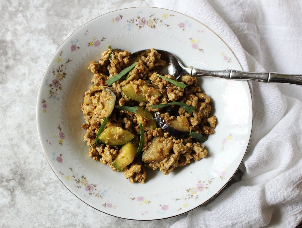 Keto Curried Turkey Skillet