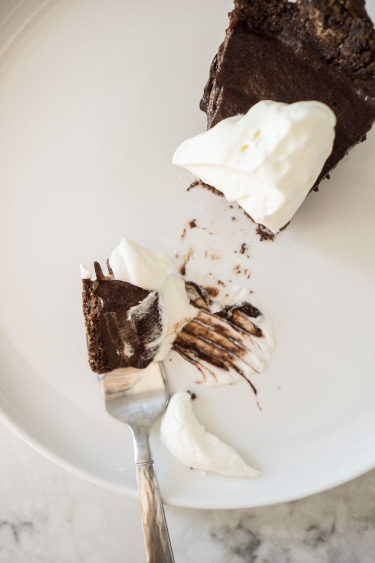 Triple chocolate mud pie