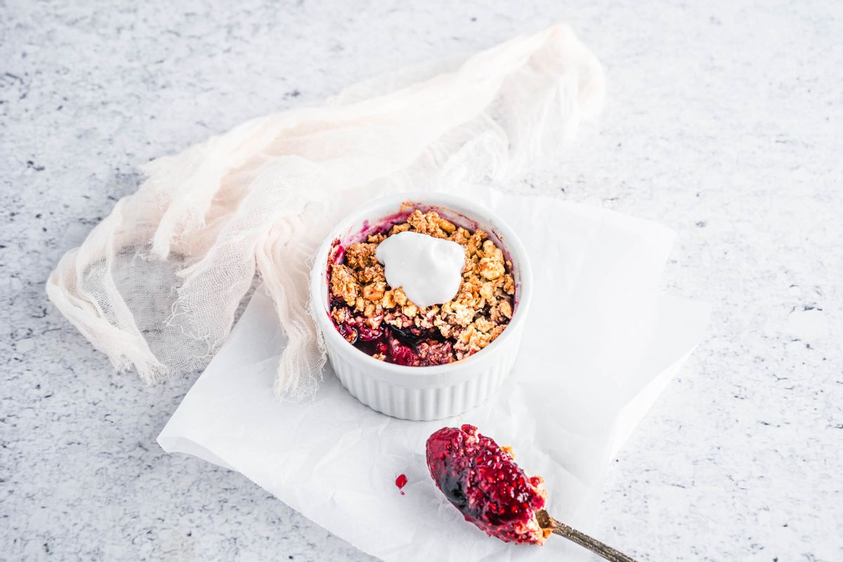 Low Carb Air Fryer Berry Crisp