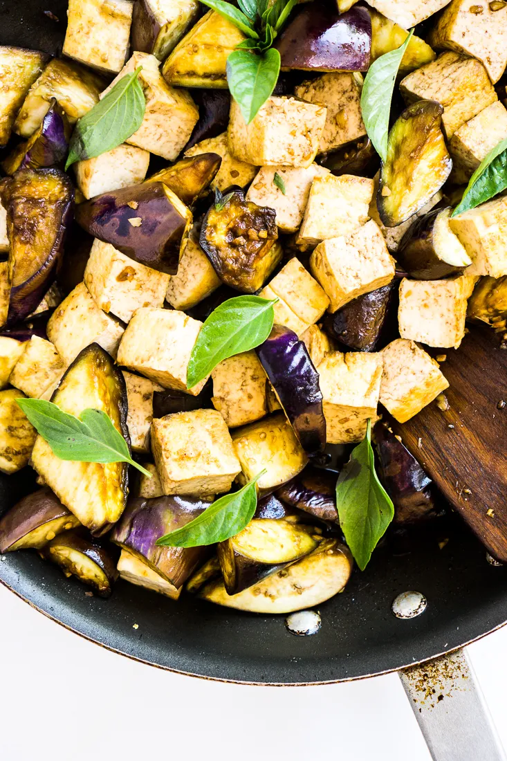 Low Carb Eggplant Tofu Stir Fry