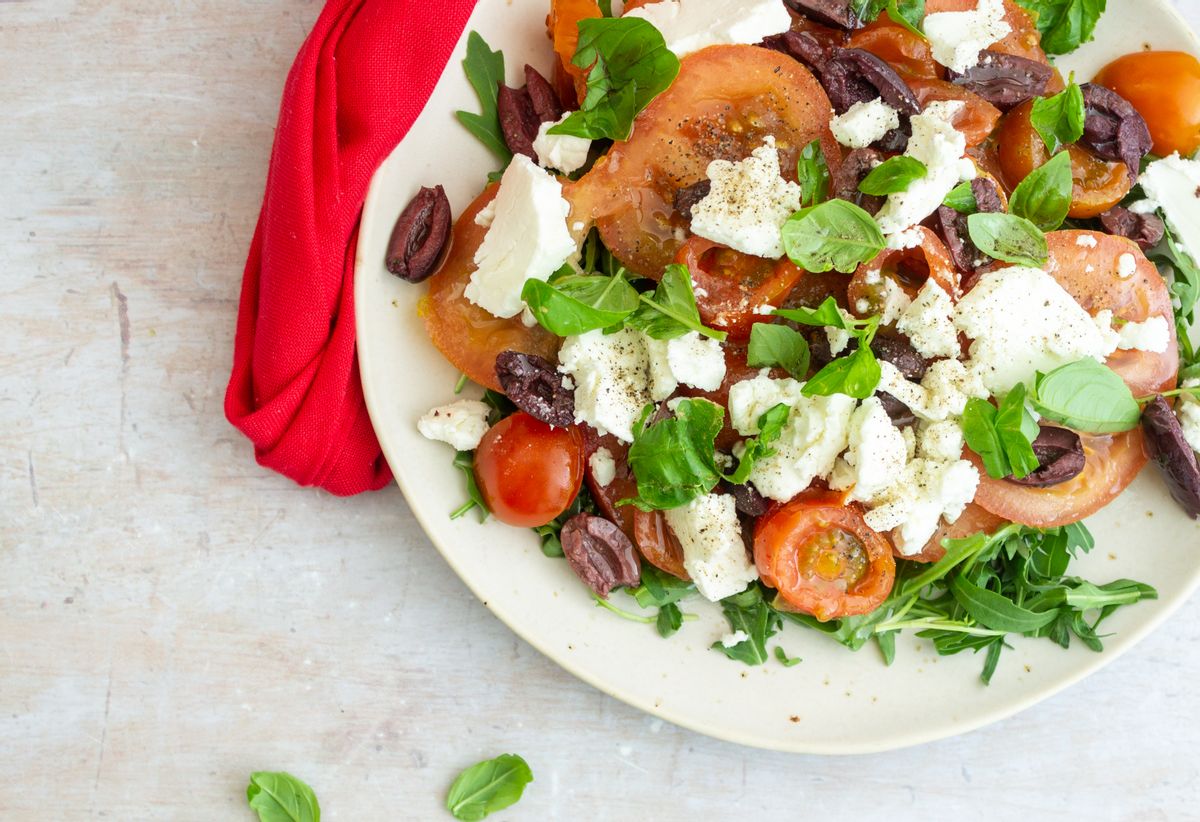 Keto Tomato and Goats Cheese Side Salad