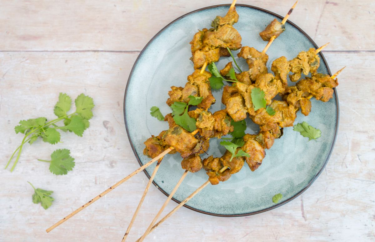 Keto Indian Curried Lamb Kebabs