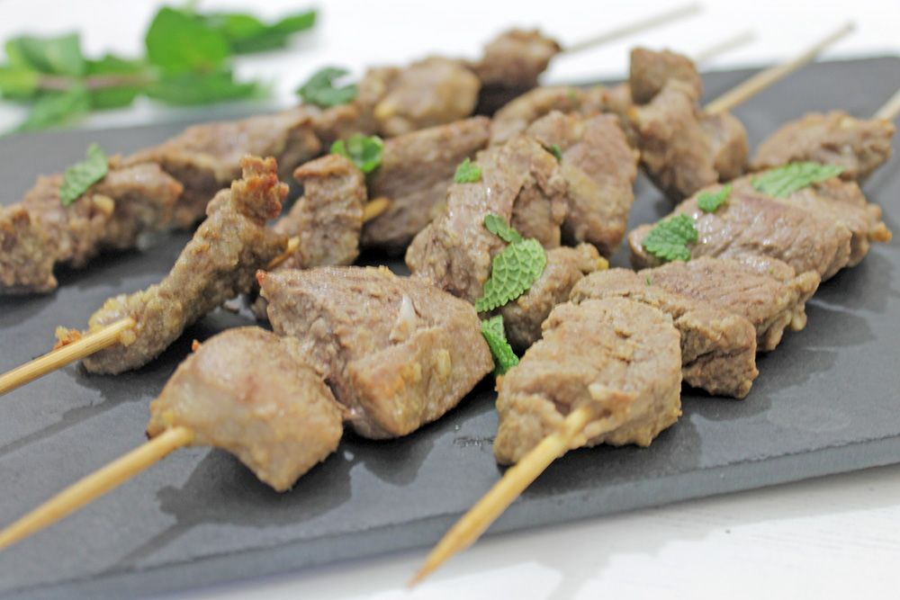 Keto Tahini Lamb Kebabs