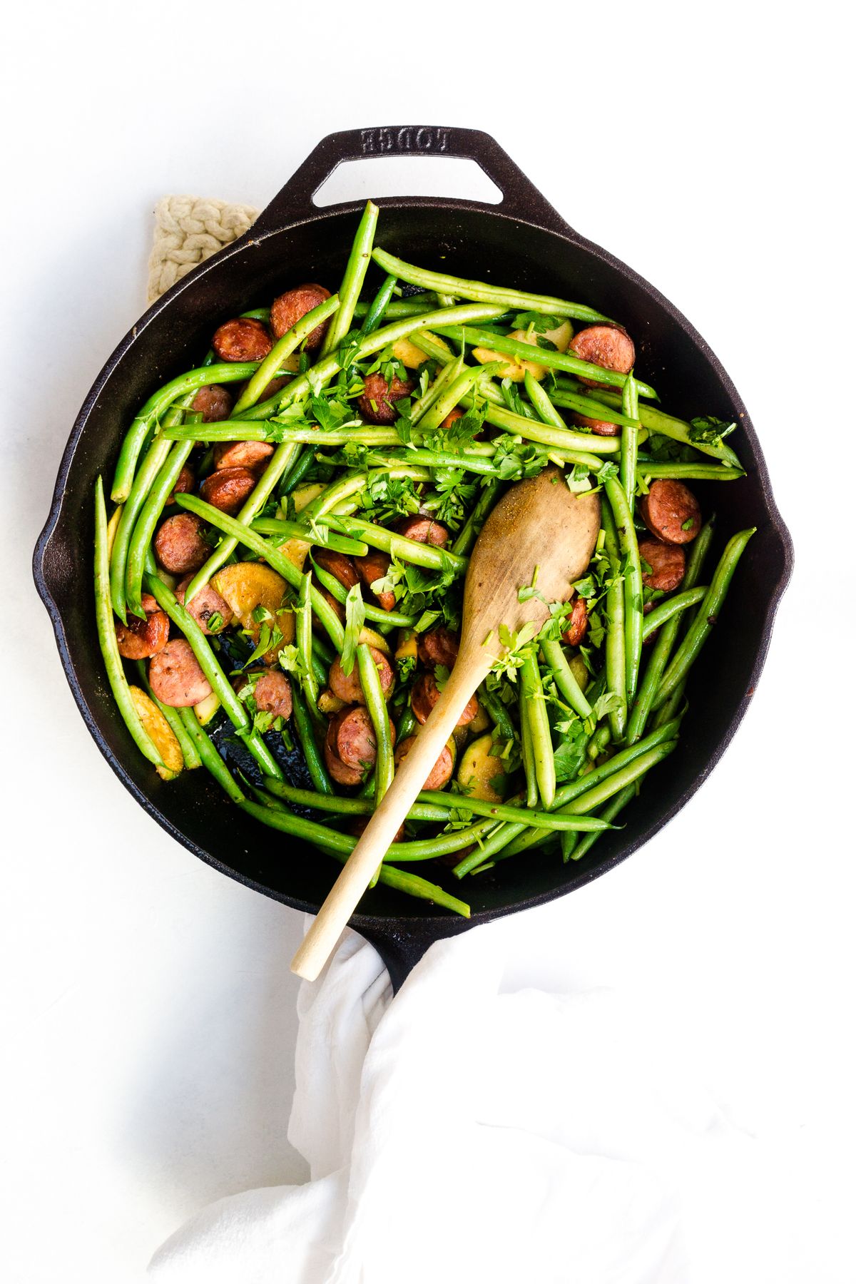 Low Carb Lemon Cajun Sausage Skillet