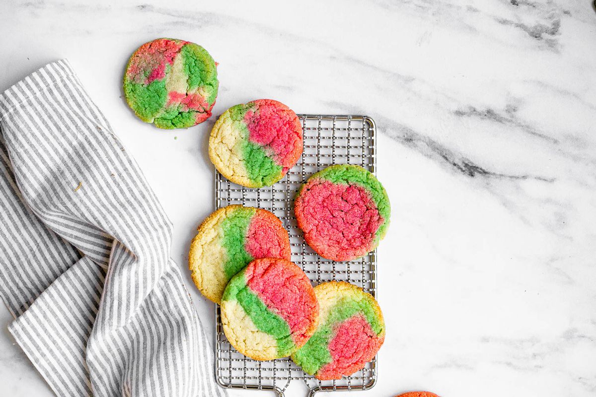 Keto Peppermint Swirl Cookies