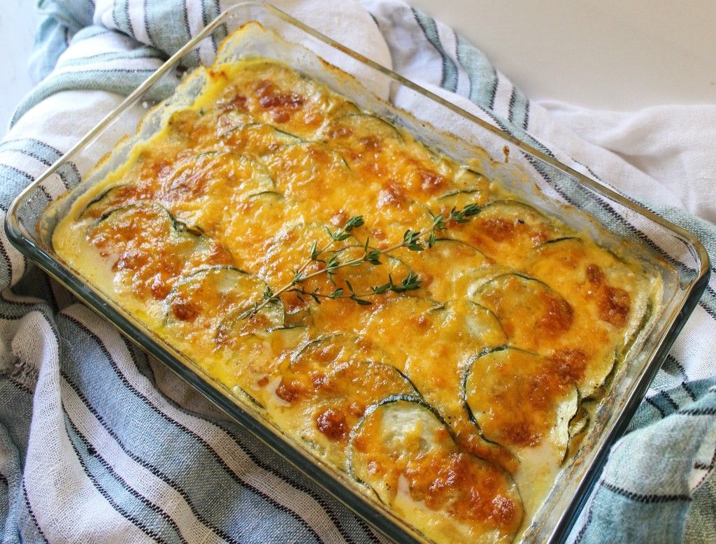 Low Carb Scalloped Zucchini