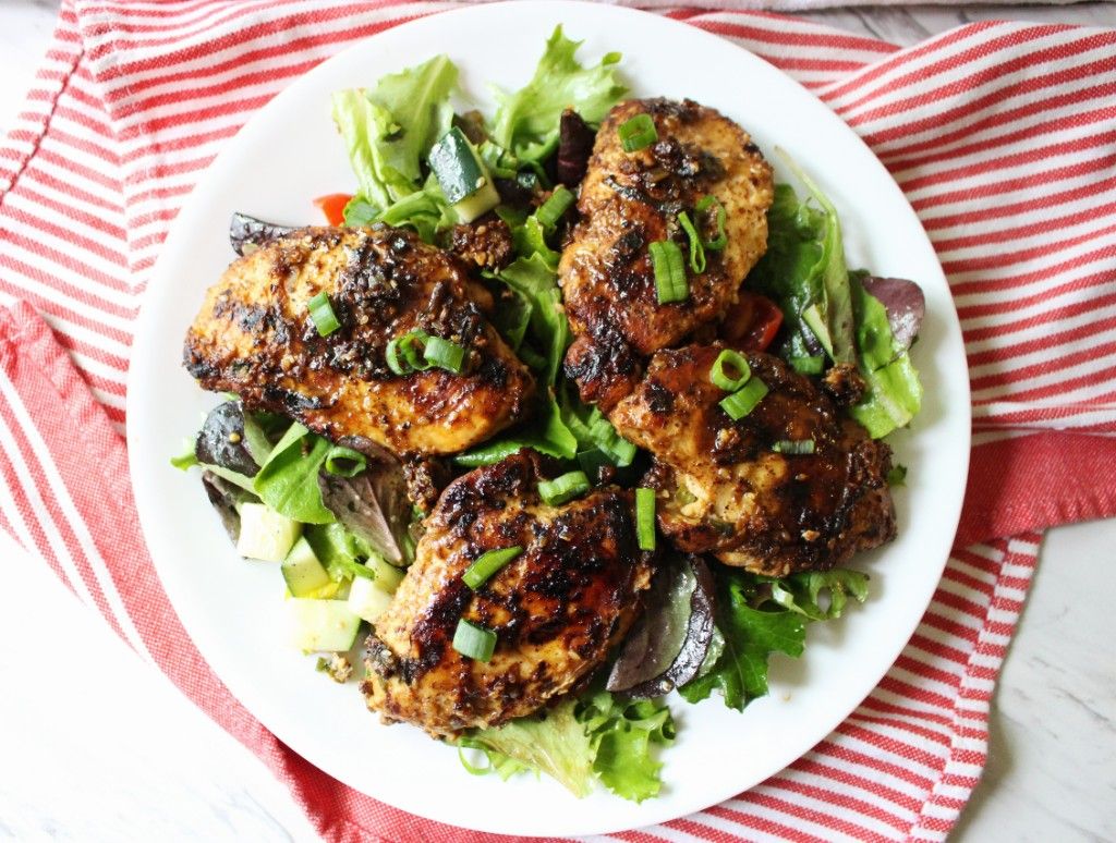 Keto Huli Huli Chicken Over Quick Tossed Salad