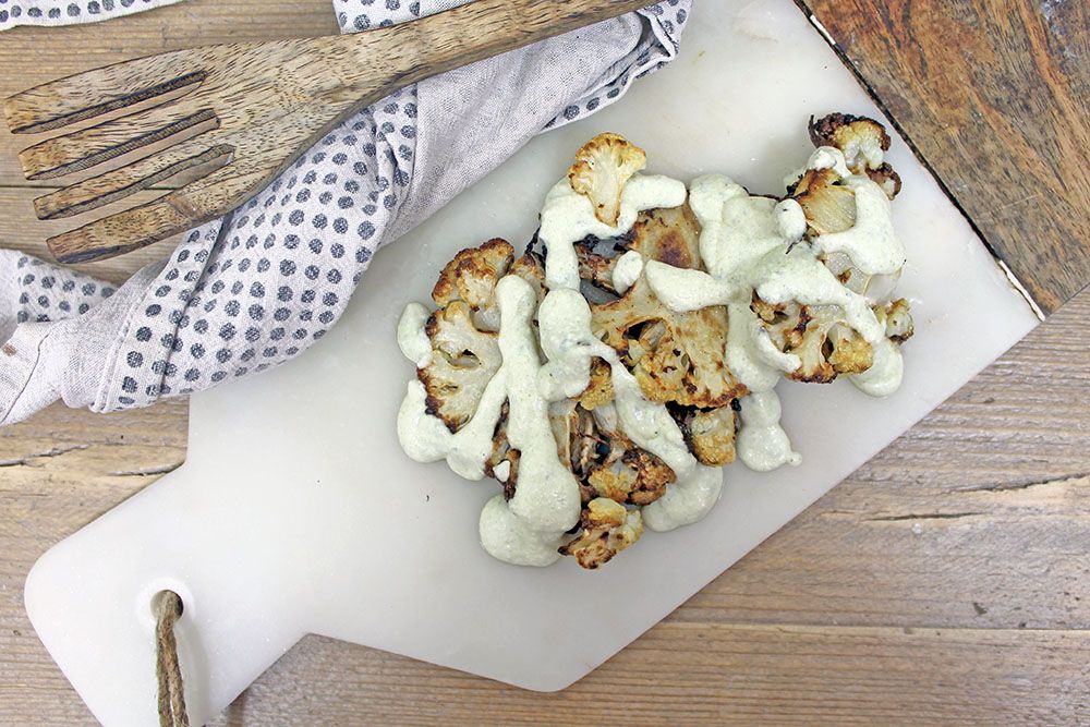 Keto Cauliflower Steak With Blue Cheese Sauce