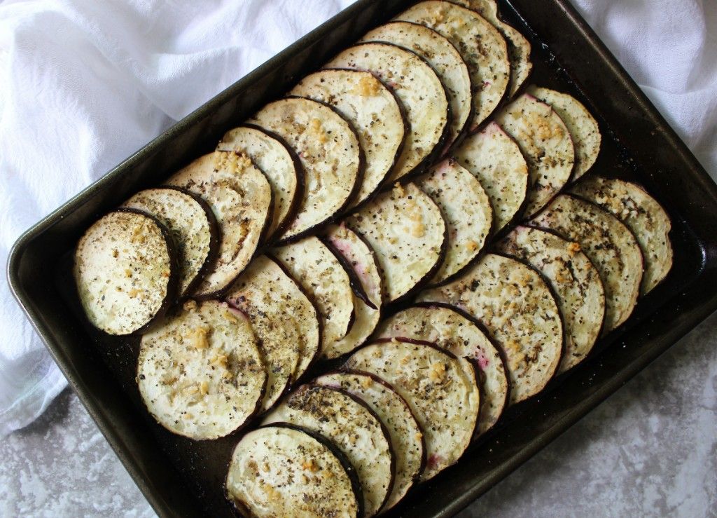 Keto Sliced Eggplant Tray