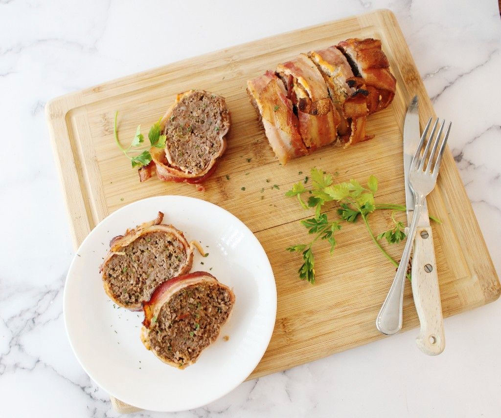 Keto Bacon Wrapped Meatloaf