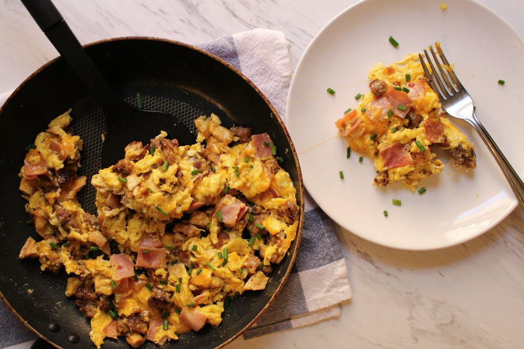 Keto Meat Lover's Egg Scramble