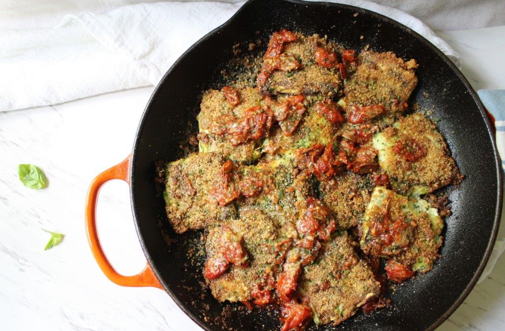 Keto Fried Zoodle Ravioli w Light Summertime Sauce