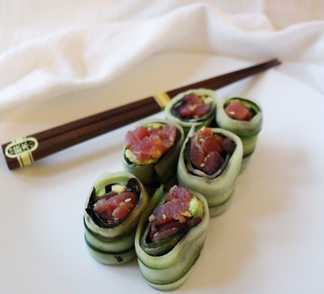 Keto Tuna And Avocado Sushi