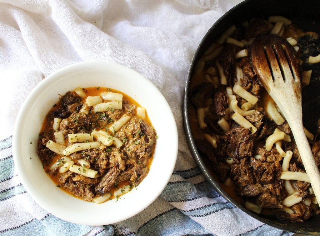 Low Carb Slow Cooker Short Rib Shirataki Mac And Cheese Stew