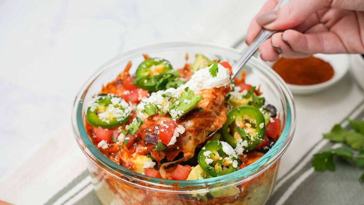 Low Carb Air Fryer Enchilada Bowl