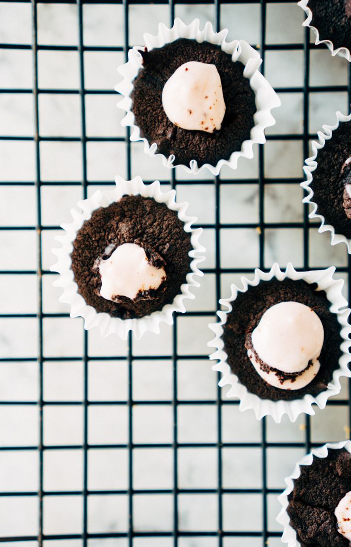 Keto Mini Fudgy Brownies with Raspberry Cream Cheese Filling