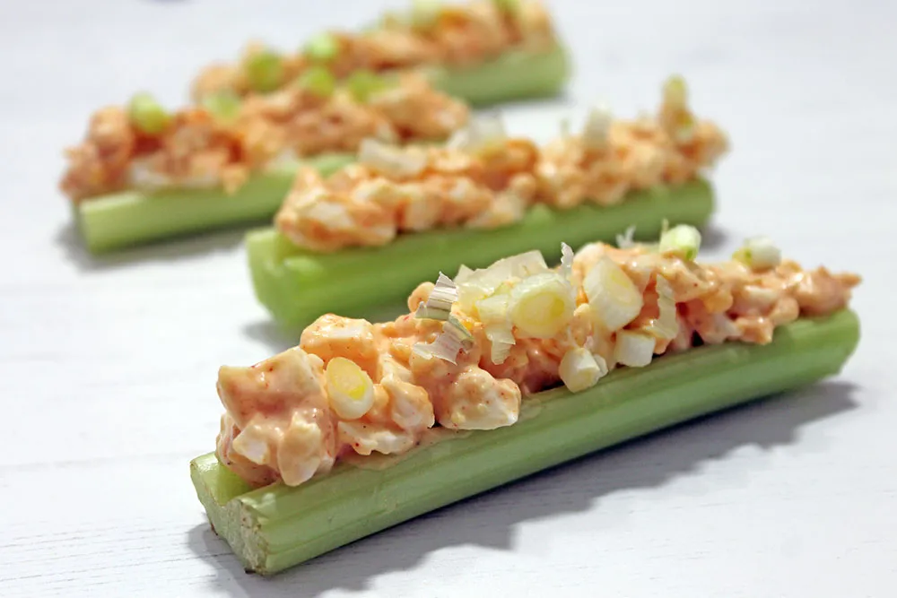 Keto Paprika Egg Mayo Celery Sticks