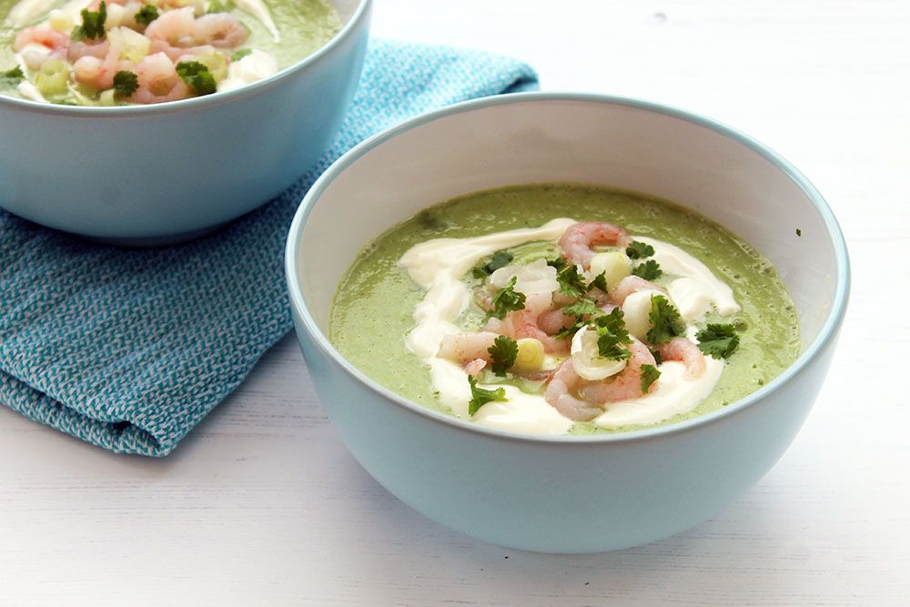 Low Carb Cucumber And Shrimp Gazpacho