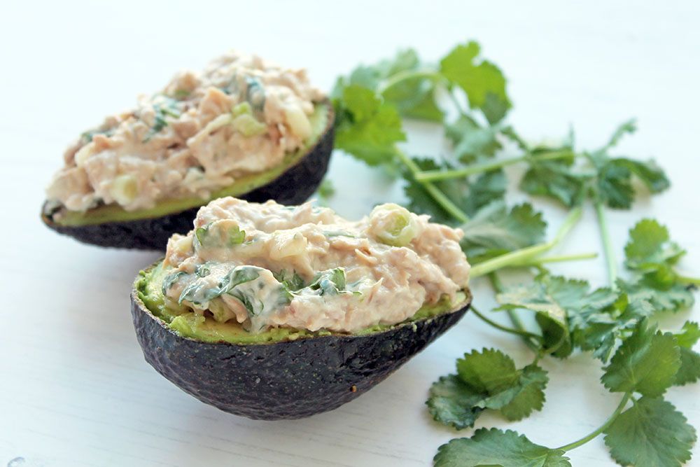 Keto Lunch Avocado Tuna Salad Boats