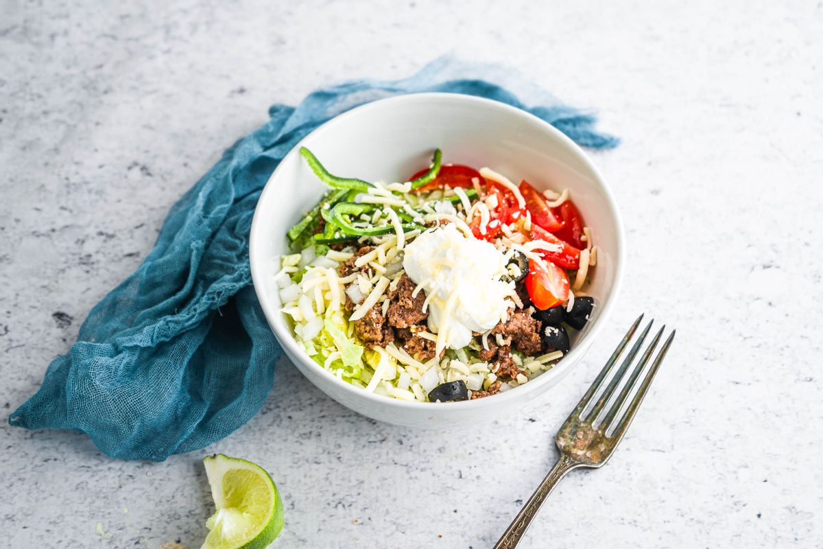 Keto Air Fryer Taco Bowls