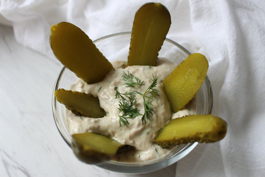 Keto Tuna Salad Dip with Pickle Dippers