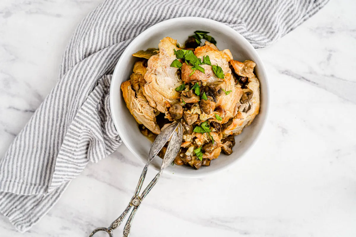 Keto One Pot Chicken and Mushrooms