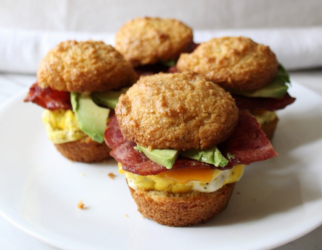 Keto Turkey Bacon And Avocado Biscuit Sandwiches