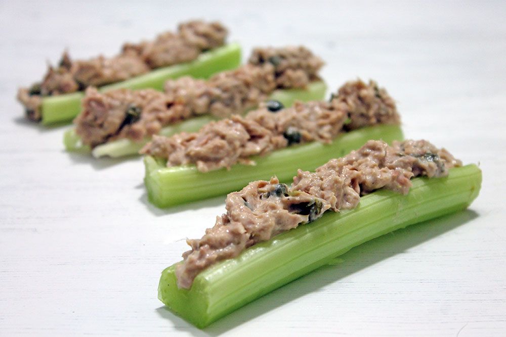 Keto Tuna Mayo Celery Sticks