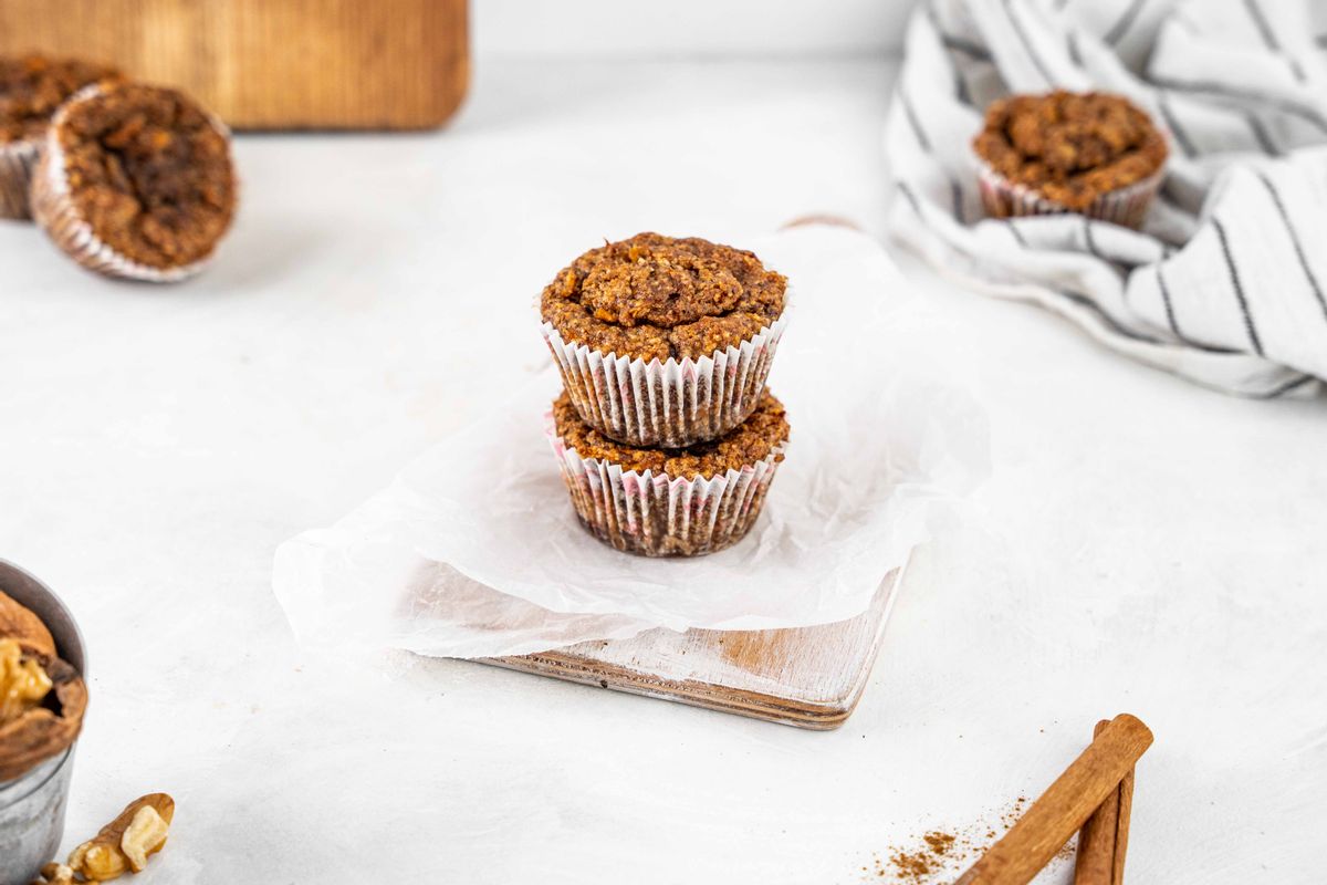 Keto Vegan Carrot Cake Breakfast Muffins 