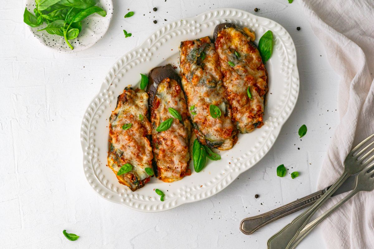 Low Carb Eggplant Pizza 