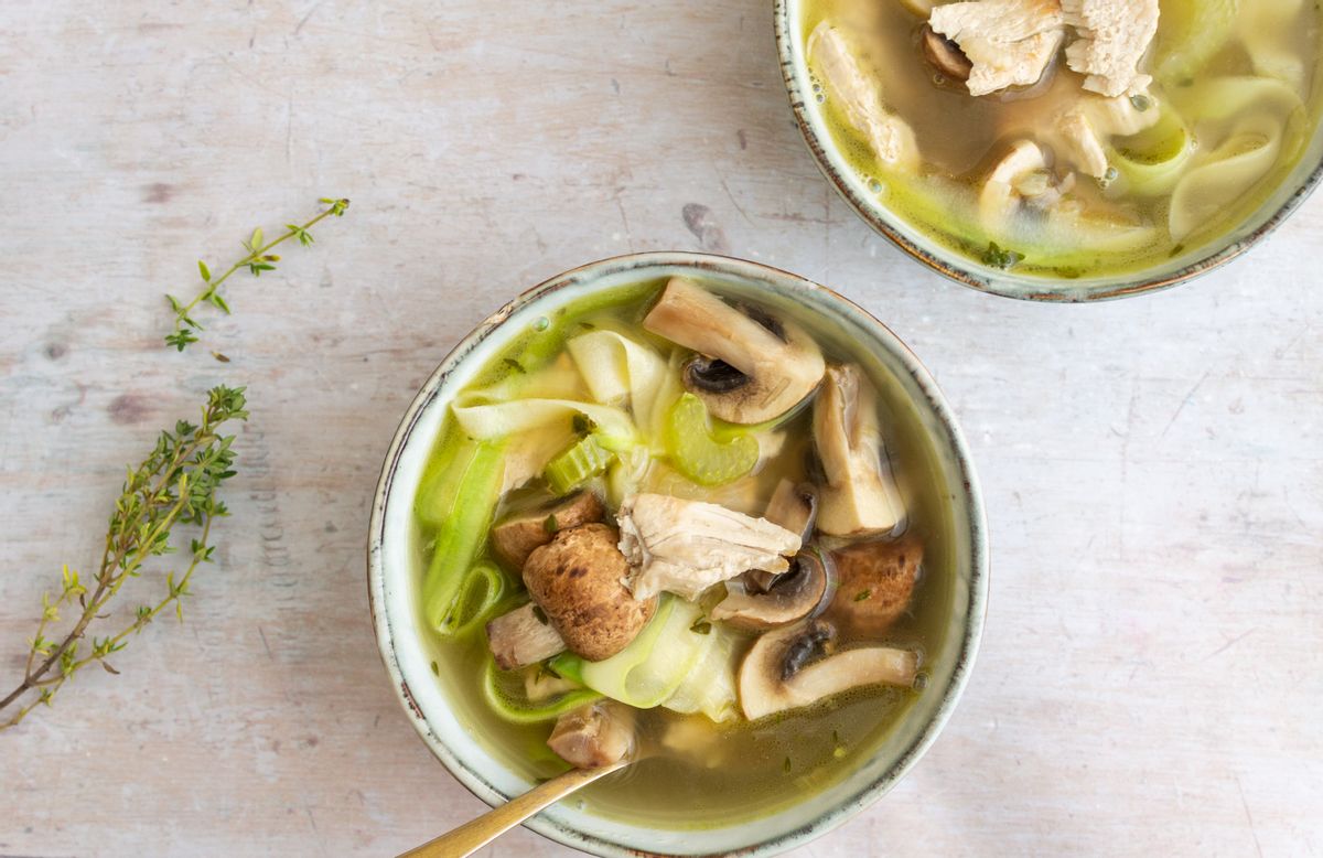 Keto Turkey and Mushroom Soup