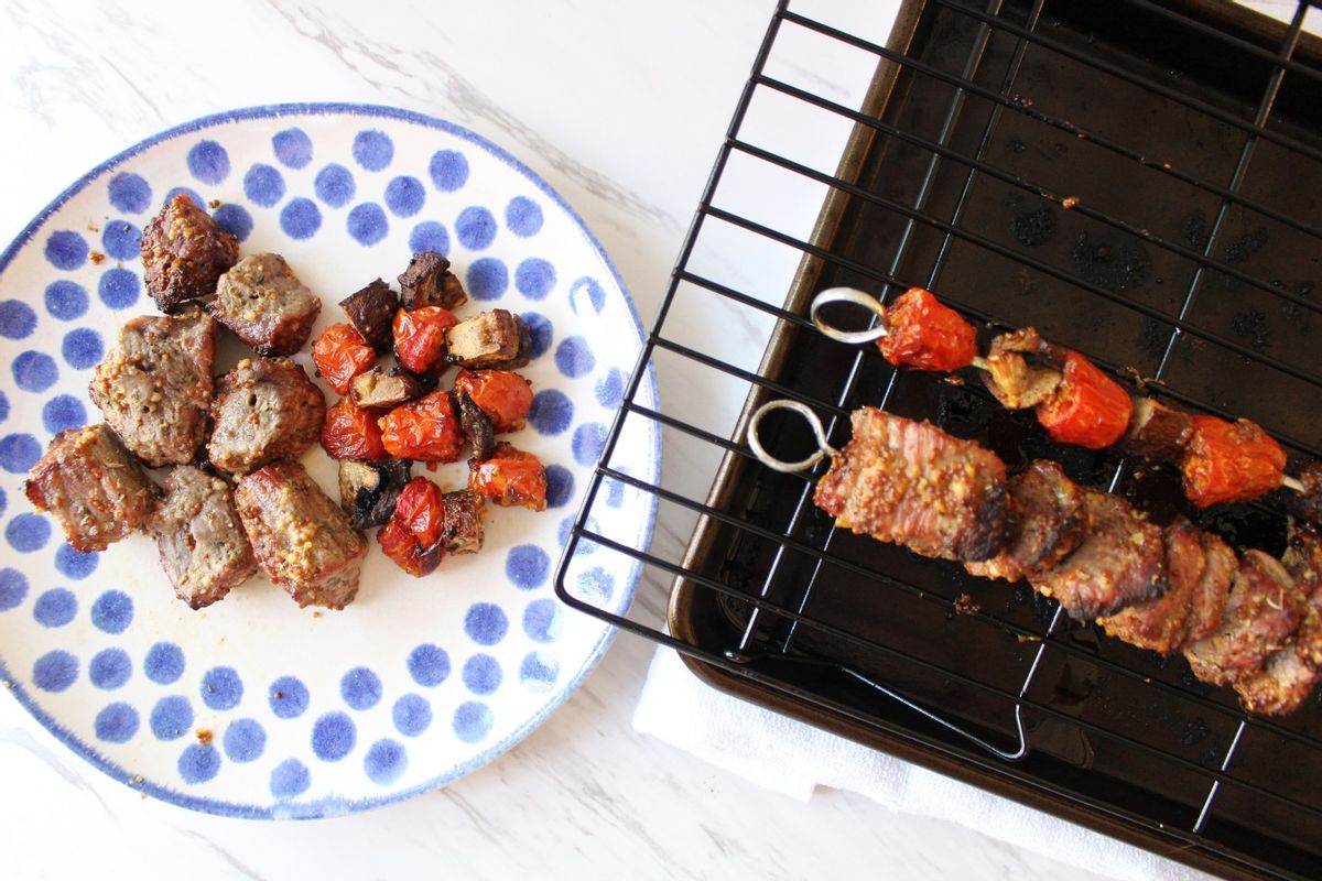 Keto Steak and Veggie Kebabs