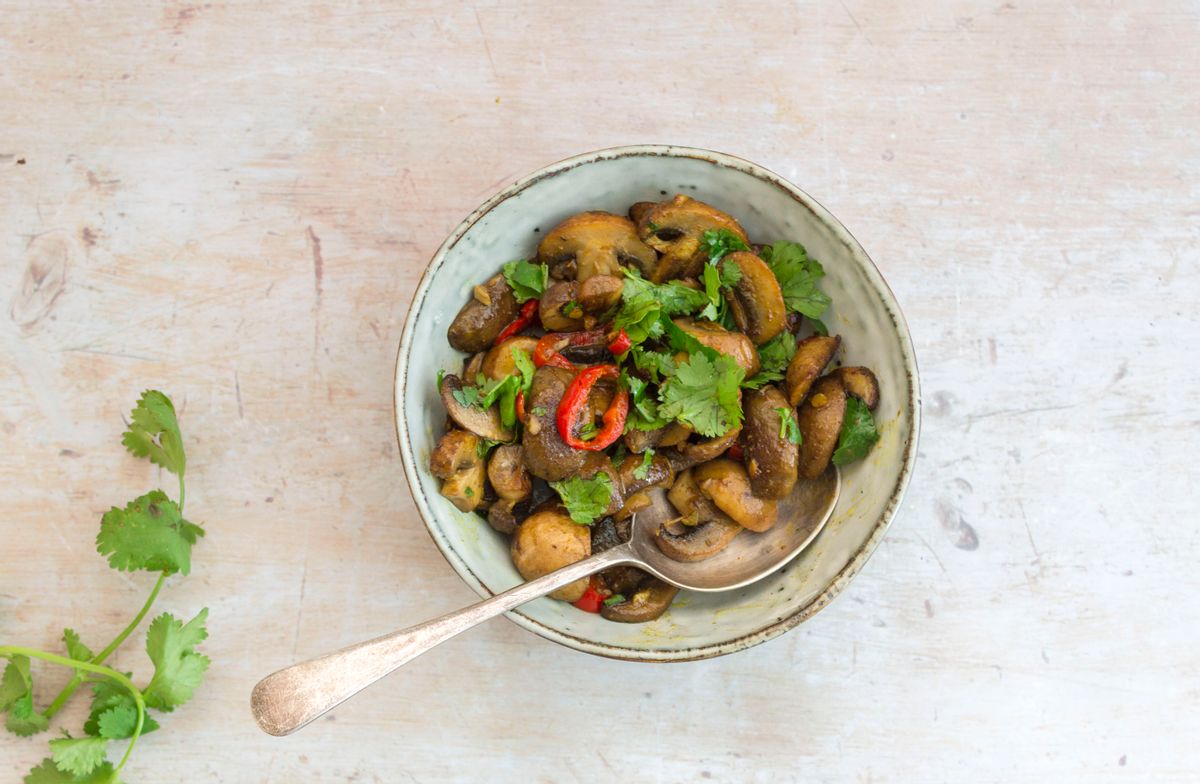 Keto Indian Sautéed Chili Mushrooms